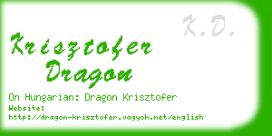 krisztofer dragon business card